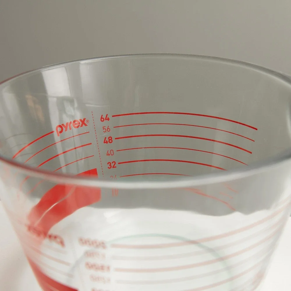 PYREX 64oz XL Glass Measuring Cup 8 AND Small 8 oz - 2 Quart & 1 Cup Food Prep